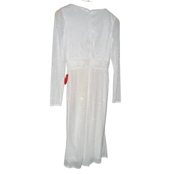 MAC DUGGAL 26555 Long Sleeve Sequined Midi Dress Size 6 New w/o Tag MSRP $258 - Picture 8 of 8